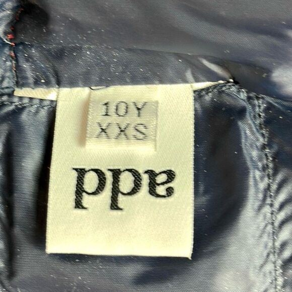 ADD Red Down Hooded Puff Vest Zip Front Pockets Logo Boys size 10Y - Picture 11 of 14